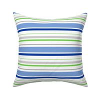 Horizontal Stripes Blue Green Grey