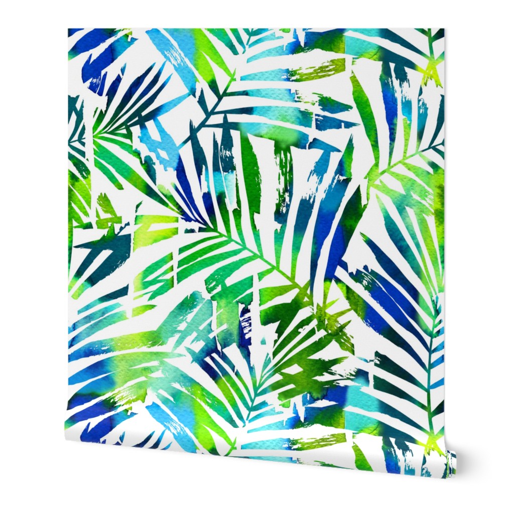 watercolor palm leaves 