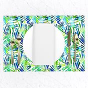 watercolor palm leaves - white, small