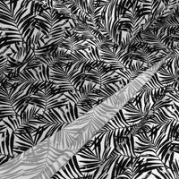 brush palm leaves - black on white, small