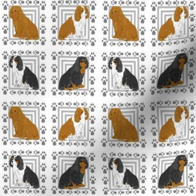 Small Updated colors Cavalier King Charles Spaniel quilting blocks