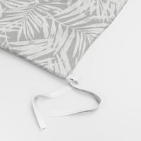 brush palm leaves - white on black, small