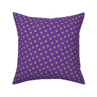 Trotting Best of Breed paw prints - gold on purple