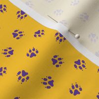 Trotting Best of Breed paw prints - purple on gold