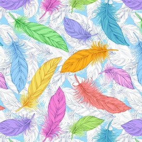 Multicoloured Feathers