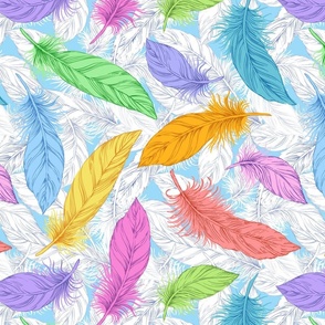  Feathers Multicoloure