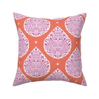 egyptian Paisley Pink and Orange