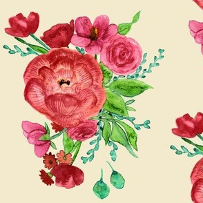 Watercolor Rose Bouquet
