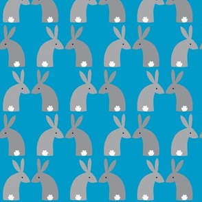 Gray bunnies blue