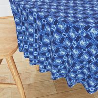 Blue Shibori Plaid