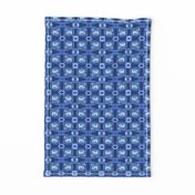 Blue Shibori Plaid