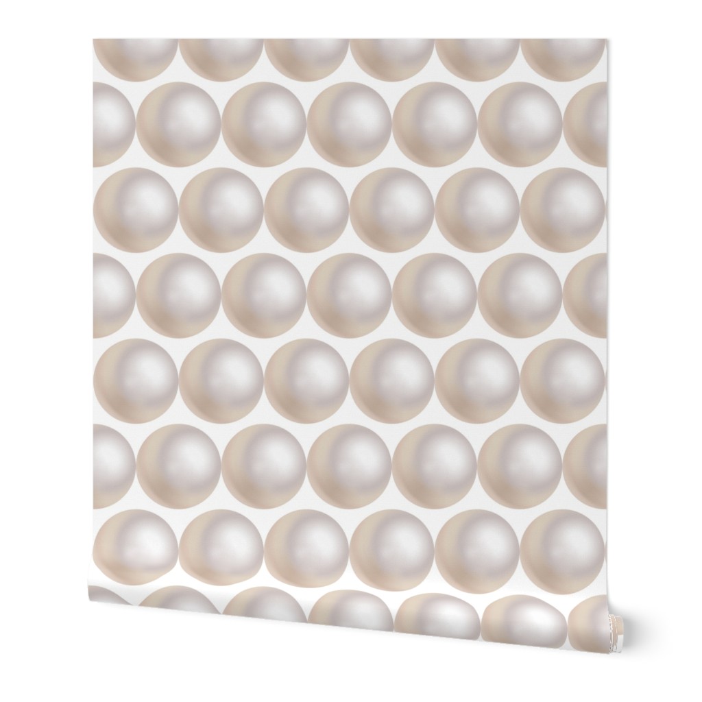 White pearls horizontal rows