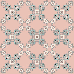 Double Quatrefoil, Blush Pink, large