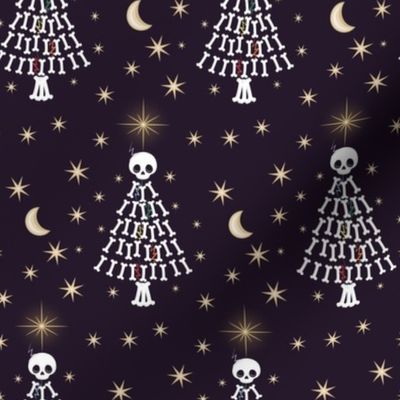 Spooky Christmas Bone Tree-Midnight