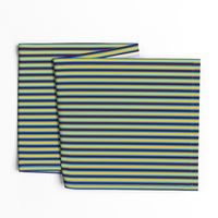 Fun Flare Stripes (#7) - Narrow Summer Daze Blue Ribbons with Bright Yellow and Dark Mulberry