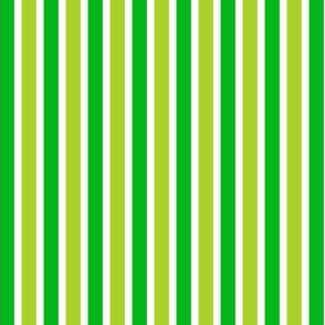 Fun Flare Stripes (#8) - Narrow Icy Cream Ribbons with Fresh Lime and Wet Season Green