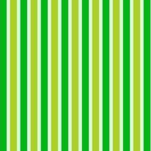 Fun Flare Stripes (#9) - Narrow Meadow Mist Ribbons with Fresh Lime and Wet Season Green