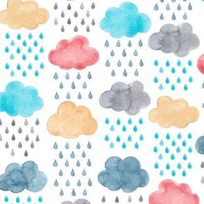 Watercolour Rain Clouds