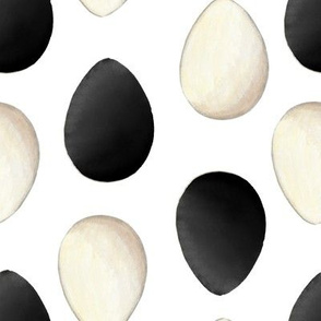 Egg Shapes In Black and White