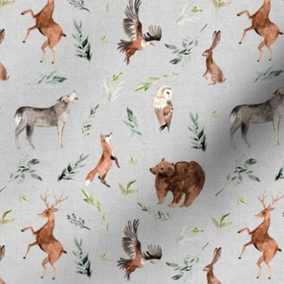 6" Run Wild Woodland // Gray Linen