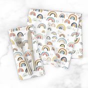 Rainbow love Scandinavian abstract rainbow clouds happy rain sky blue boys