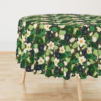 Lily pond large scale floral bohemian pattern