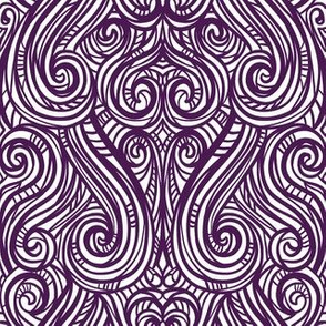 Purple doodle curls