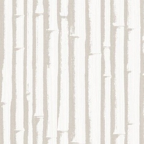 BoHo Bamboo Grasscloth Wallpaper - White/Agreeable Gray