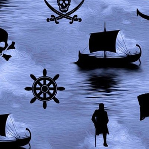 black pirates - large - painting effect