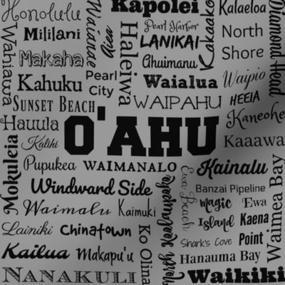 Places of Oahu, standard gray