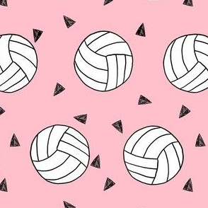 volleyball fabric - sports fabric, beach volleyball, volleyballs, sport, sports fabric -  pink