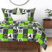 Grunge Motorcross Modified - Wholecloth Quilt - Cheater Quilt - Moto2