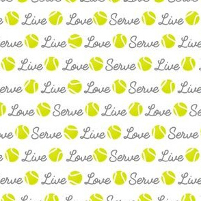Live Love Serve Tennis Ball
