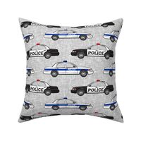 (jumbo scale) Police Car fabric - LAD19BS