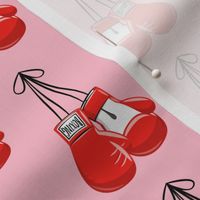 boxing gloves on string - pink - LAD19