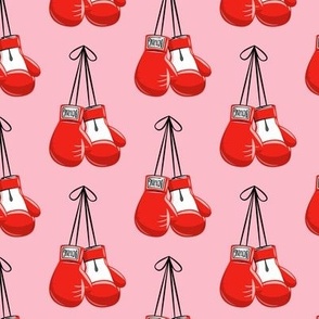 boxing gloves on string - pink - LAD19