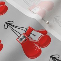 boxing gloves on string - grey - LAD19