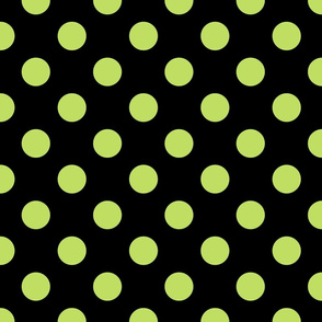 Max quilt A dot black lime 4x4