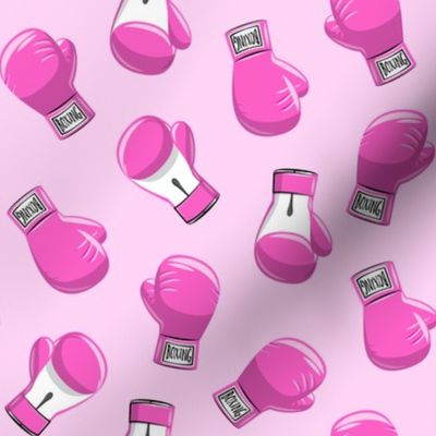 boxing gloves  - pink on pink- LAD19