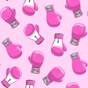 boxing gloves  - pink on pink- LAD19