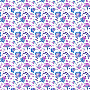 Max quilt E floral blues 4x4