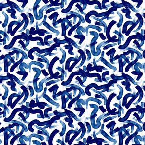 brushstroke party blue small scale