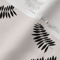 Palm leaves abstract minimal botanical summer garden monochrome black off white