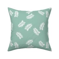 Palm leaves abstract minimal botanical summer garden white mint