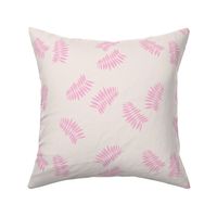 Palm leaves abstract minimal botanical summer garden pink off white