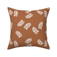 Palm leaves abstract minimal botanical summer garden white copper brown