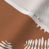 Palm leaves abstract minimal botanical summer garden white copper brown