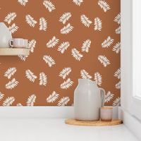 Palm leaves abstract minimal botanical summer garden white copper brown