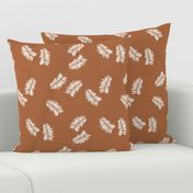 Palm leaves abstract minimal botanical summer garden white copper brown