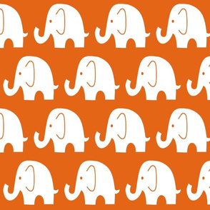 Jumbo Elephant on Orange